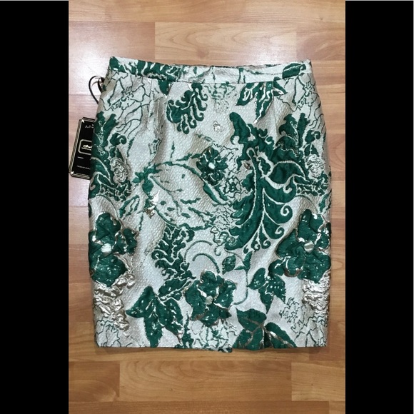 Bespoke Dresses & Skirts - Floral Jacquard Pencil Skirt